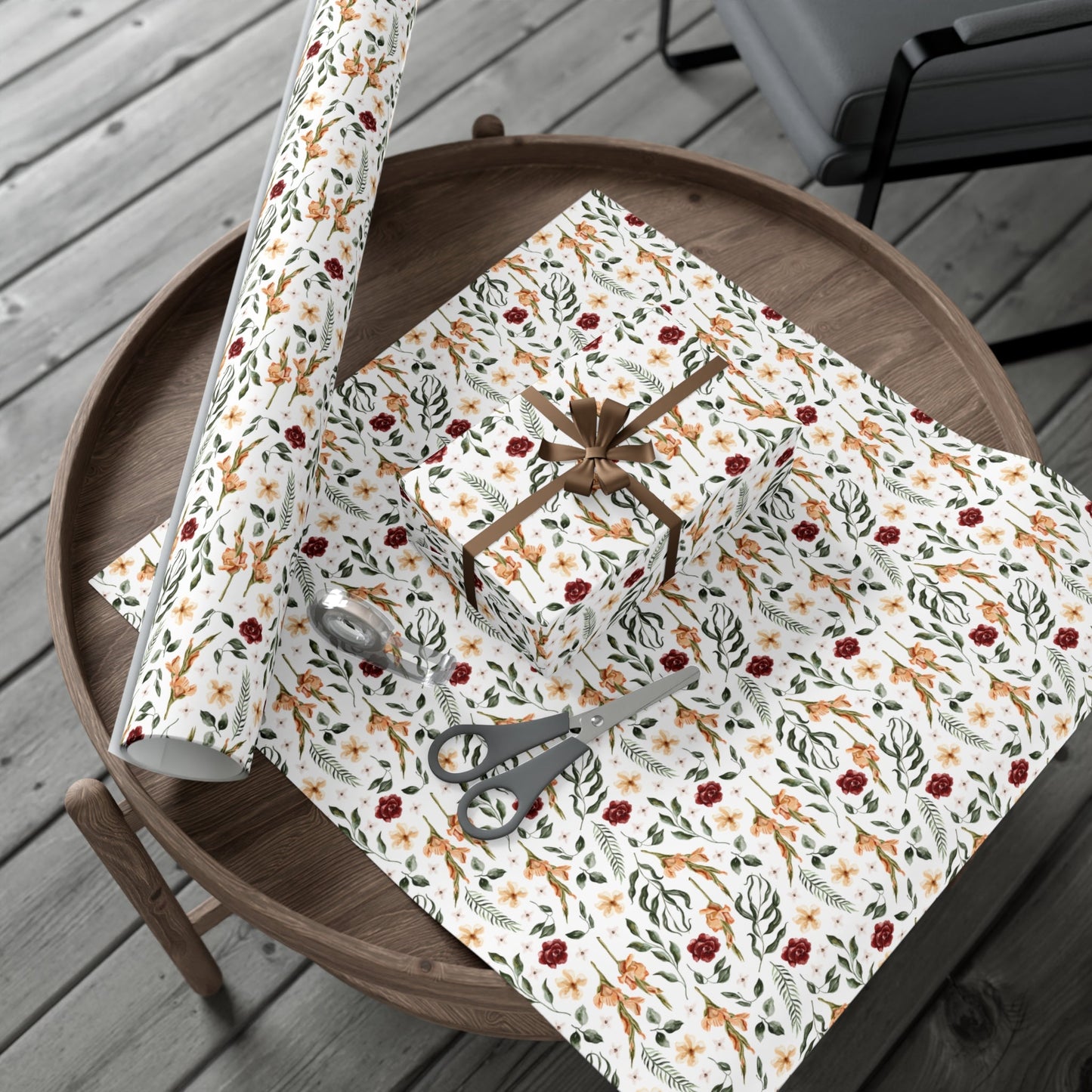 Fall Flowers Gift Wrap Papers - miles to shore