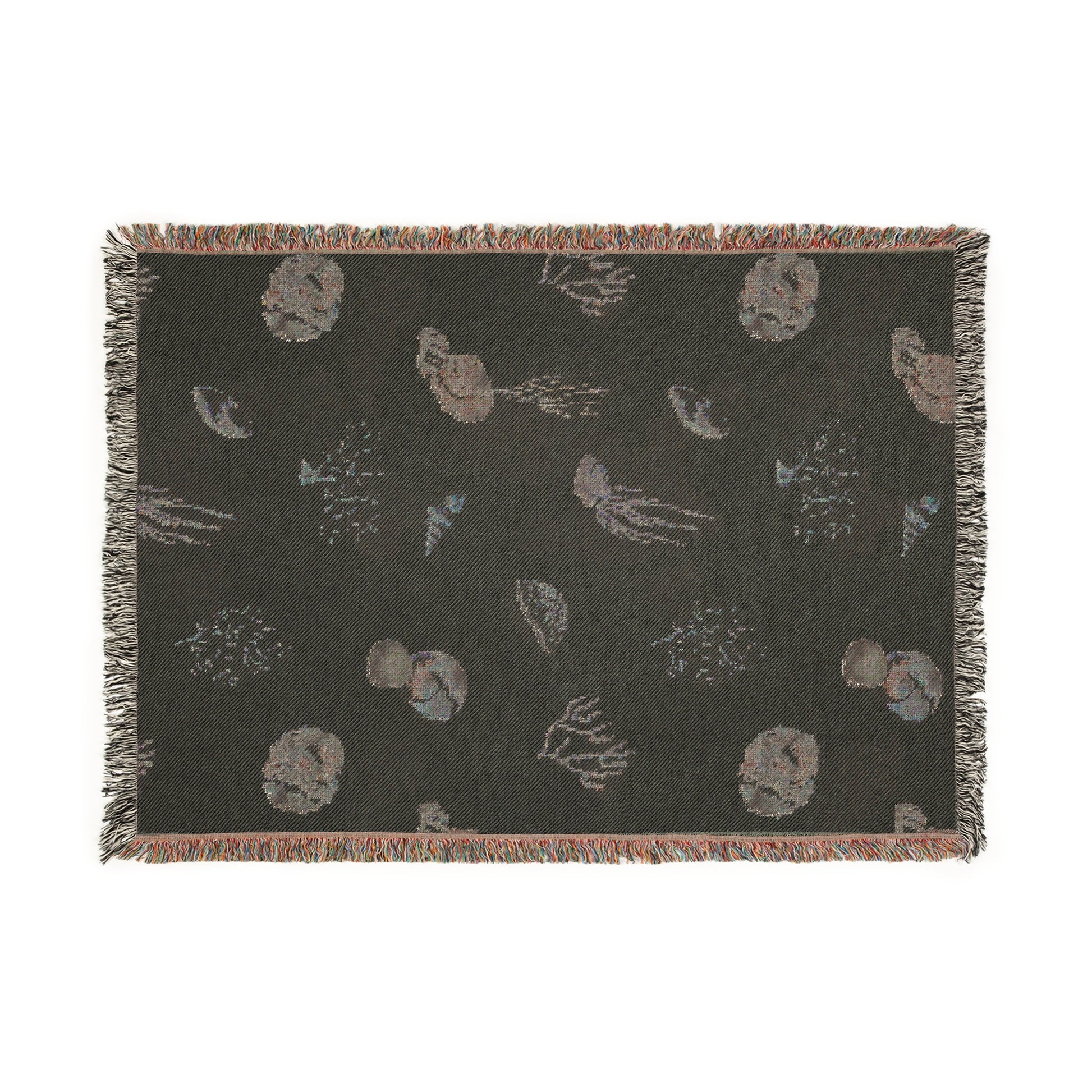 Water Coral and Shells Woven Blanket - miles to shore