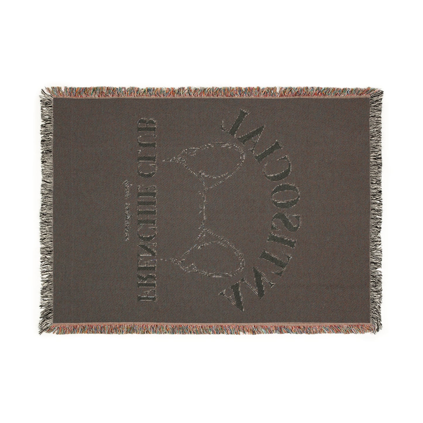 Antisocial Frenchie Club French Bulldog Ears Woven Blanket