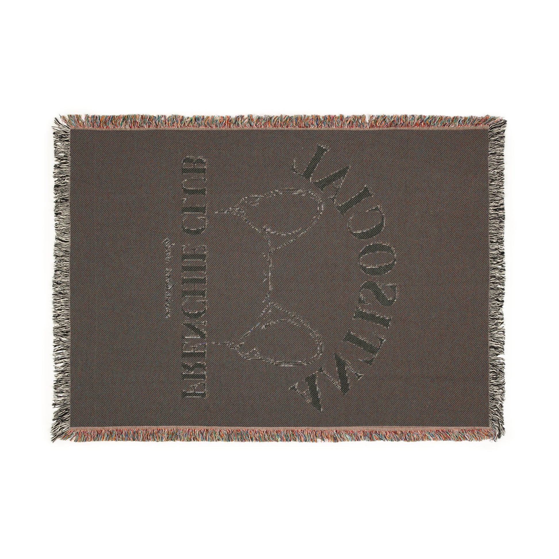 Antisocial Frenchie Club French Bulldog Ears Woven Blanket - miles to shore