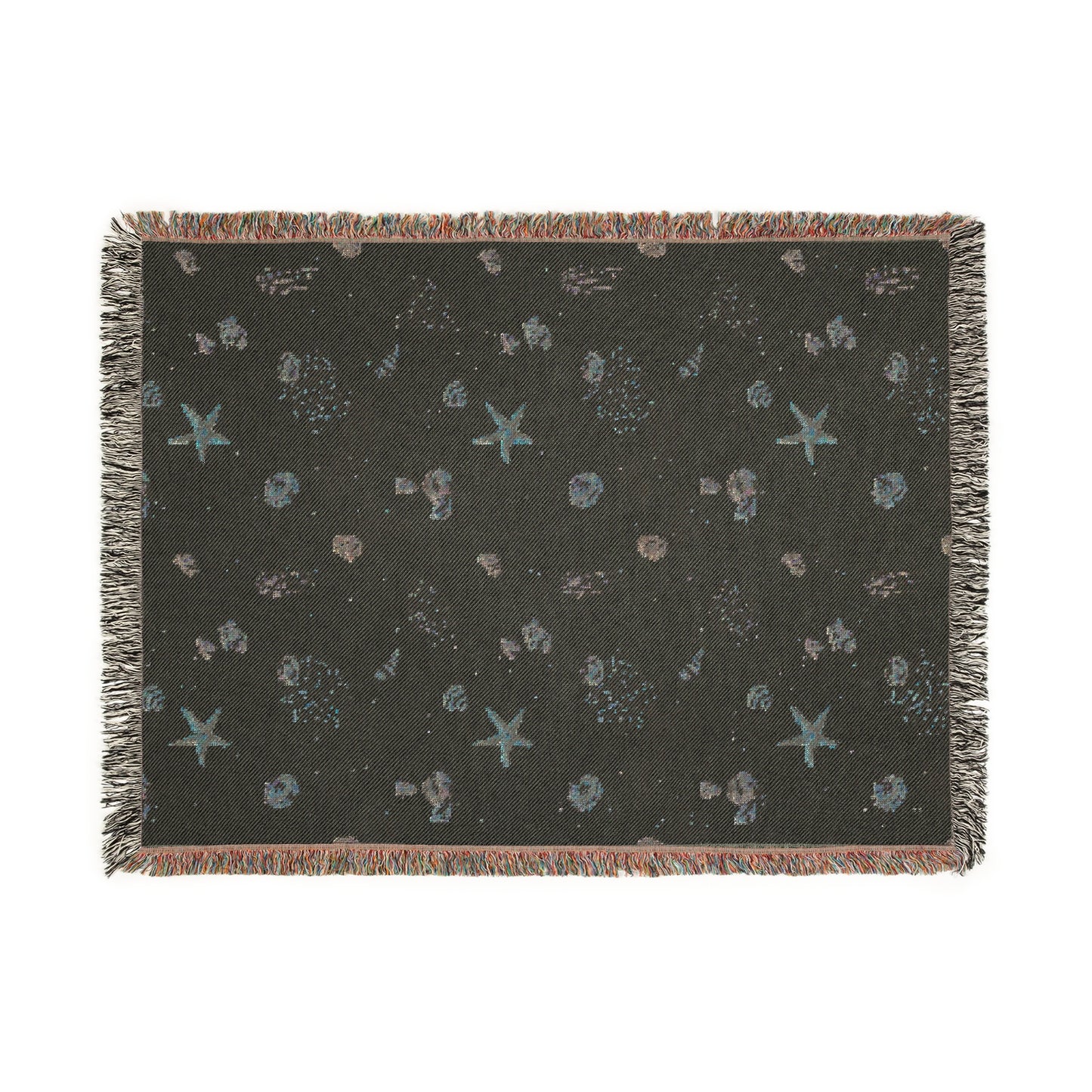 Sand Coral and Shells Woven Blanket - miles to shore