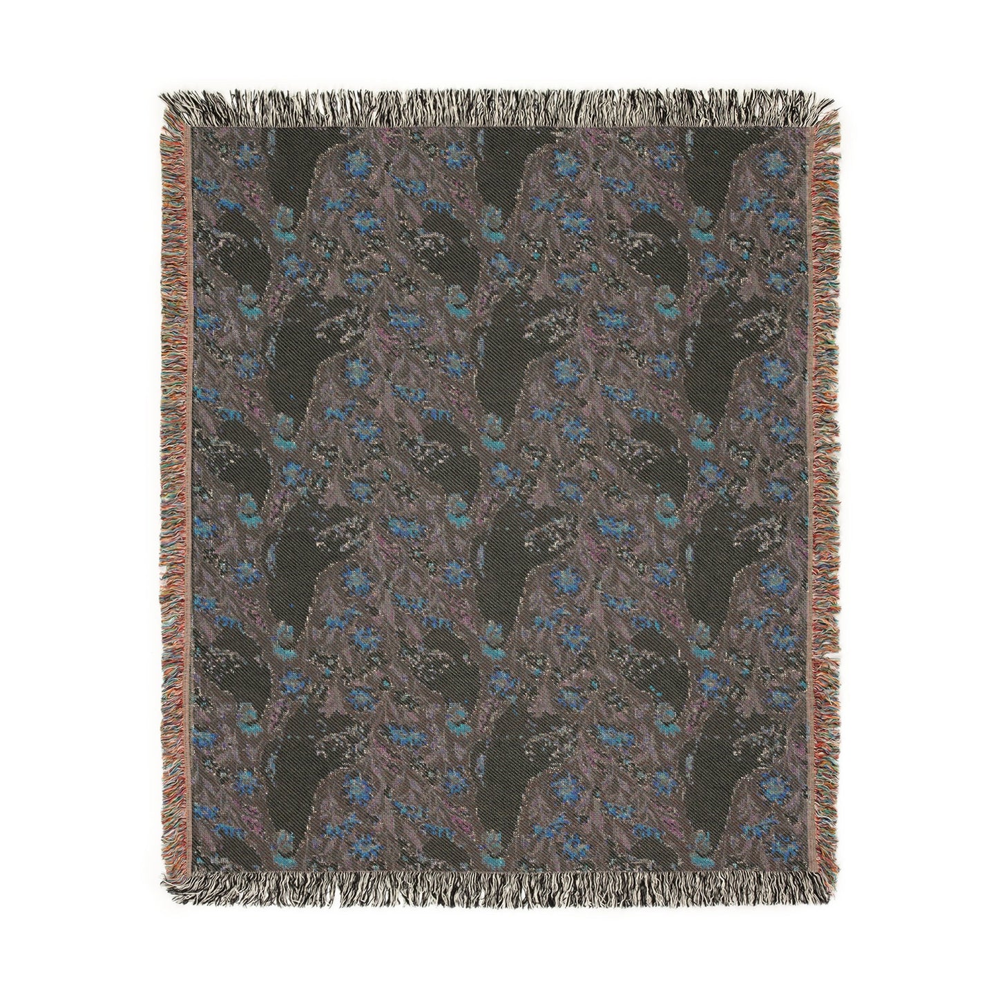 Chickens and Wild Flowers Woven Blanket - miles to shore