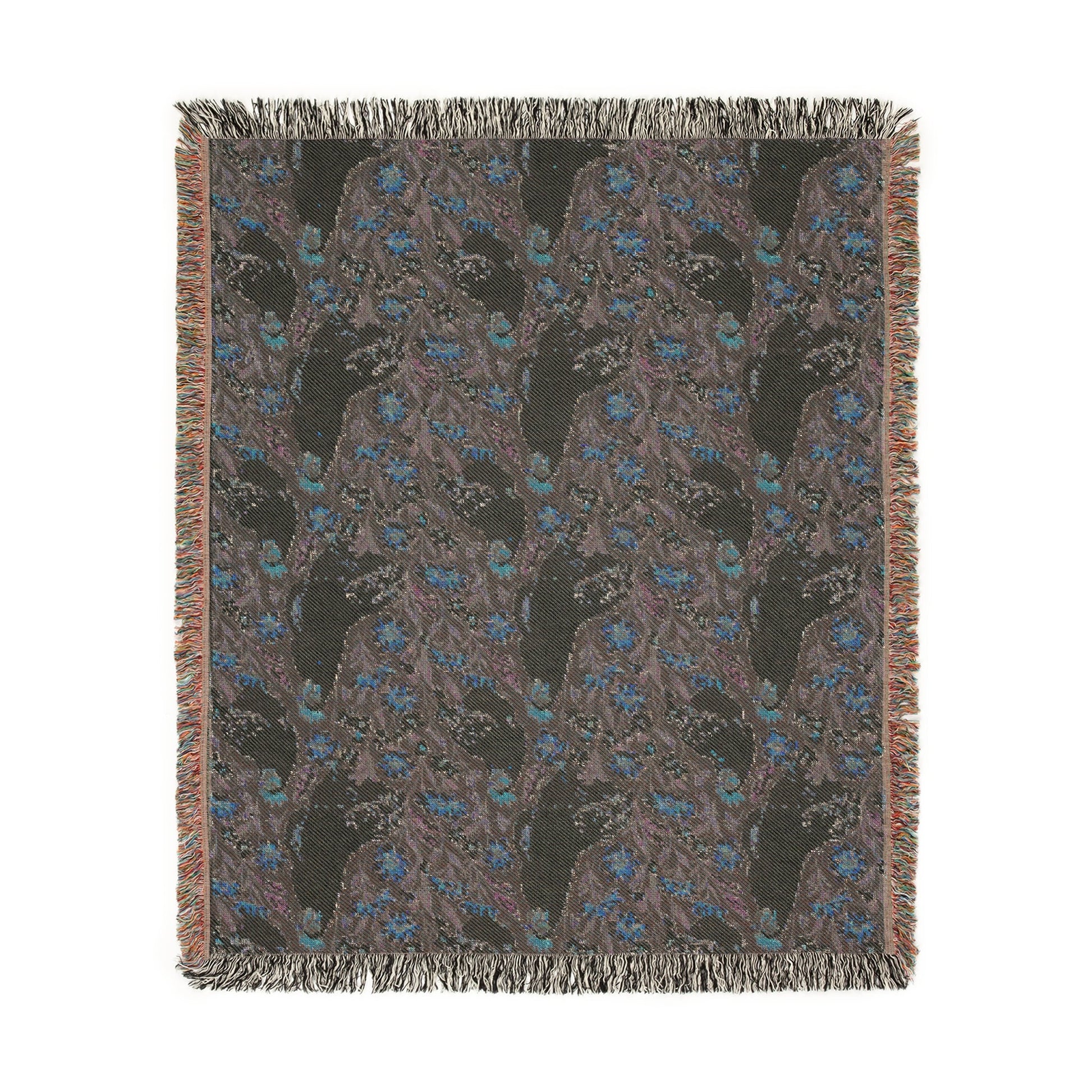 Chickens and Wild Flowers Woven Blanket - miles to shore