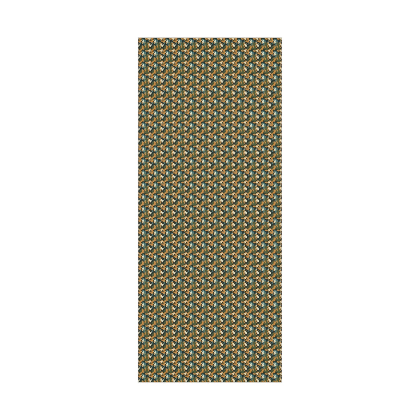 Orange Green Blue Smudge Military Camo Gift Wrap Paper