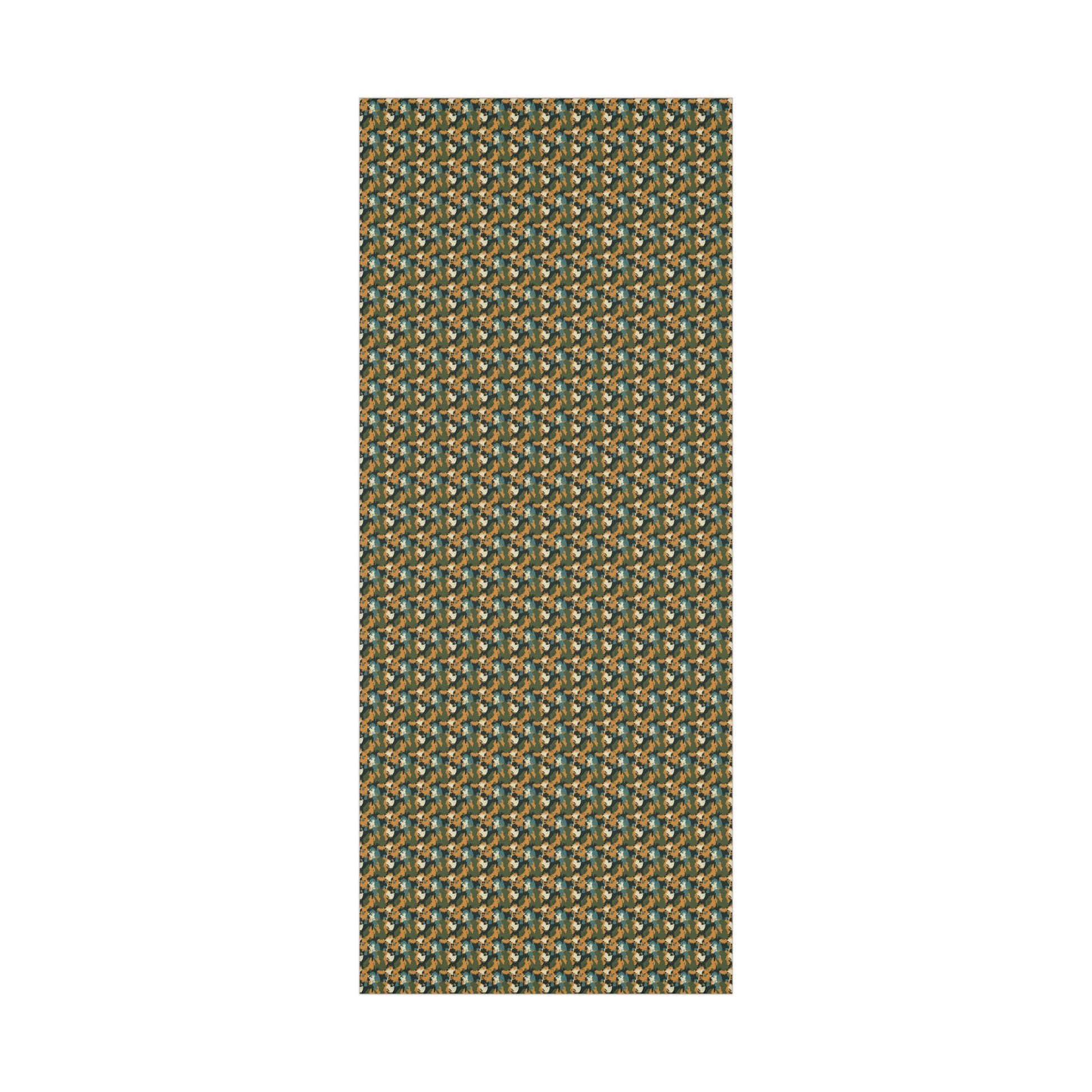 Orange Green Blue Smudge Military Camo Gift Wrap Paper - miles to shore
