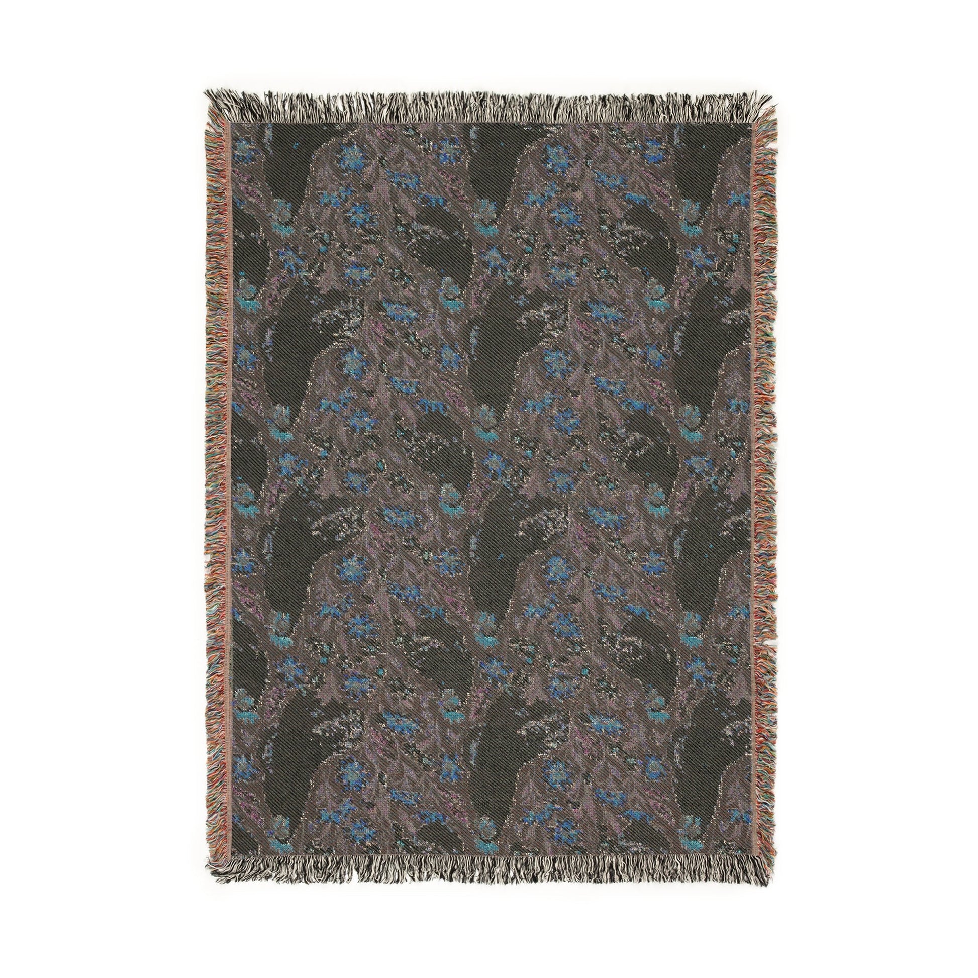 Chickens and Wild Flowers Woven Blanket - miles to shore