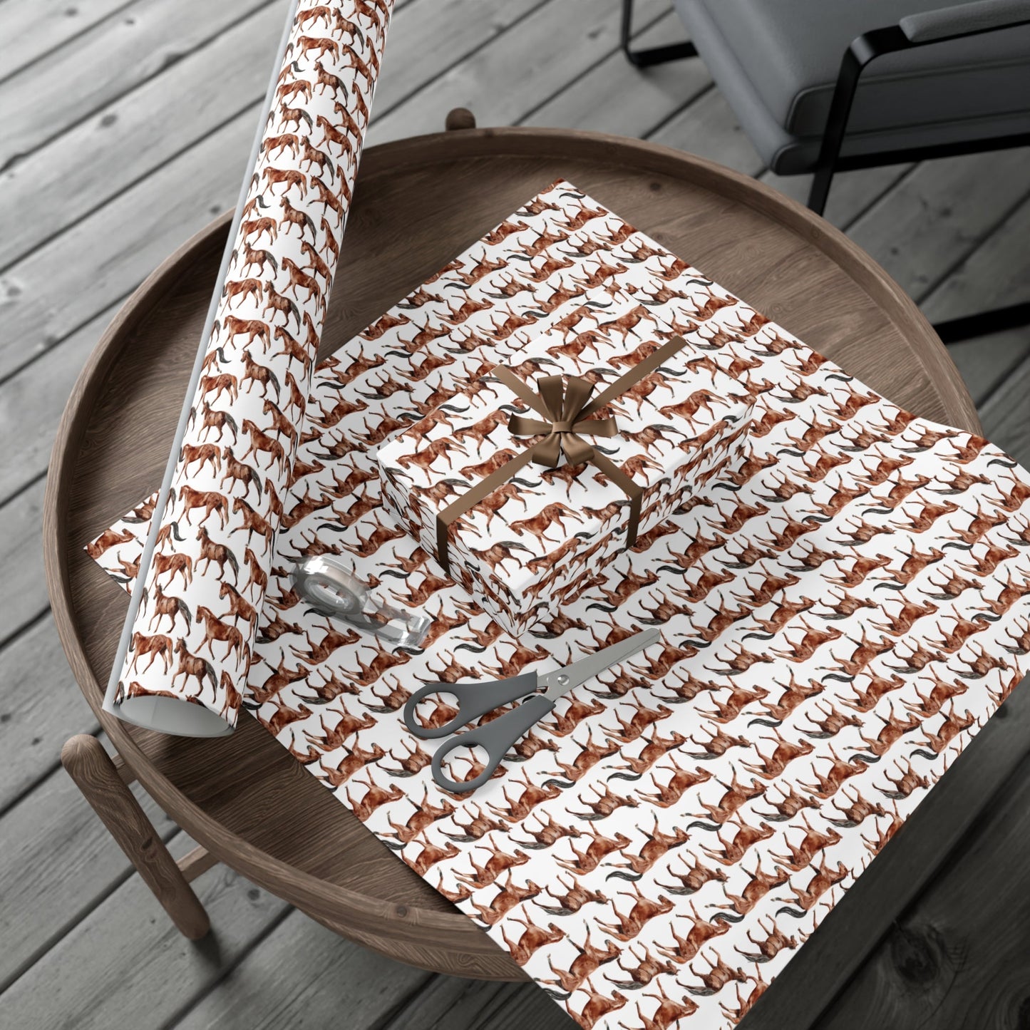 Brown Horse Gift Wrap Papers - miles to shore
