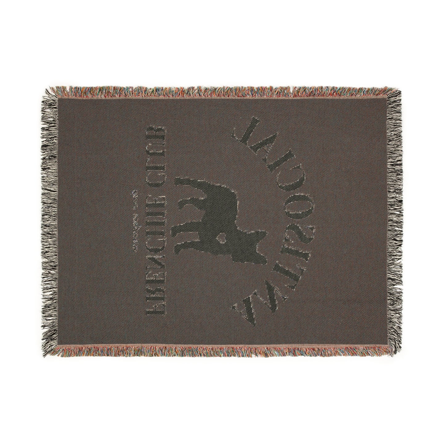 Antisocial Frenchie Club French Bulldog Woven Blanket
