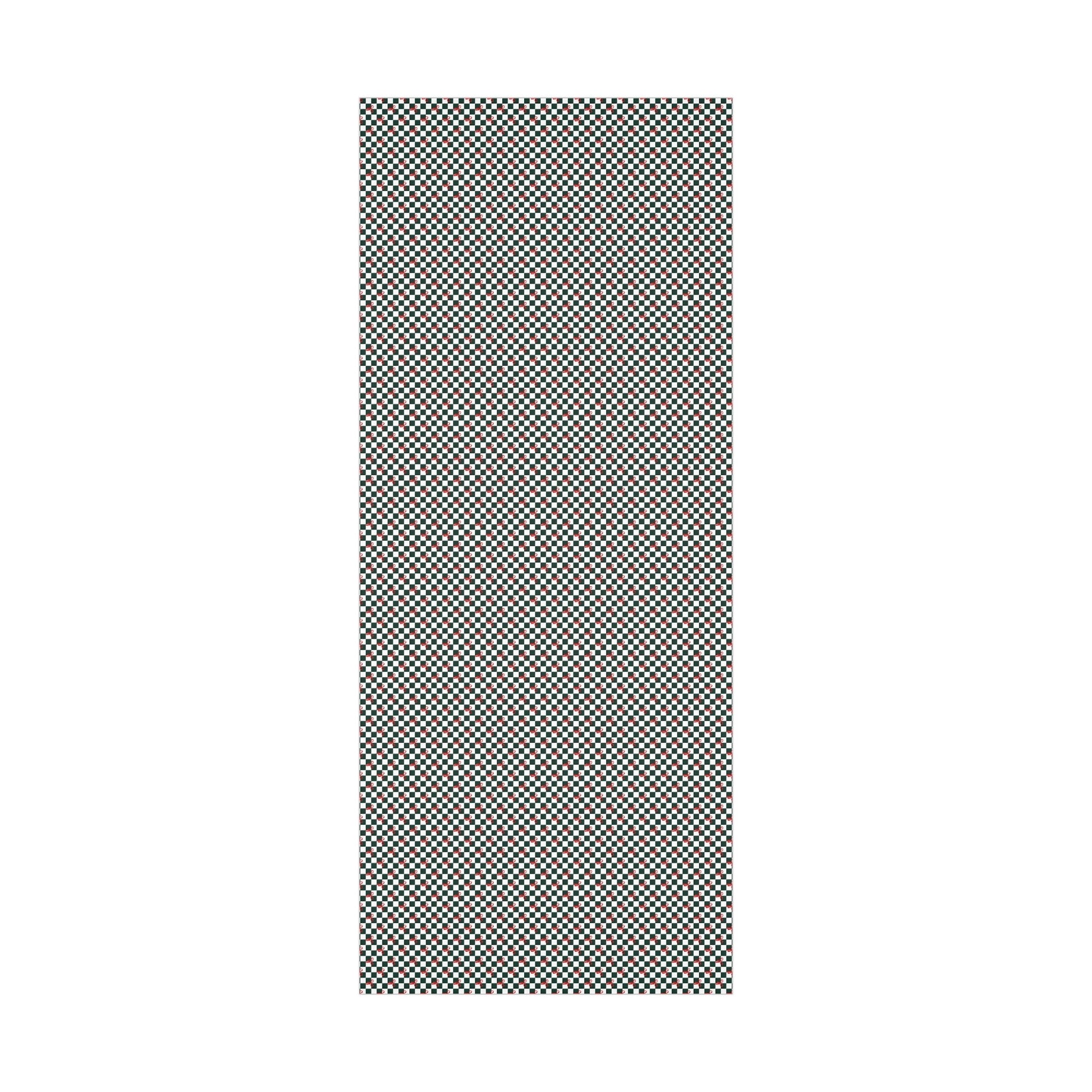 Green Checkered Red Bows Gift Wrap Papers - miles to shore