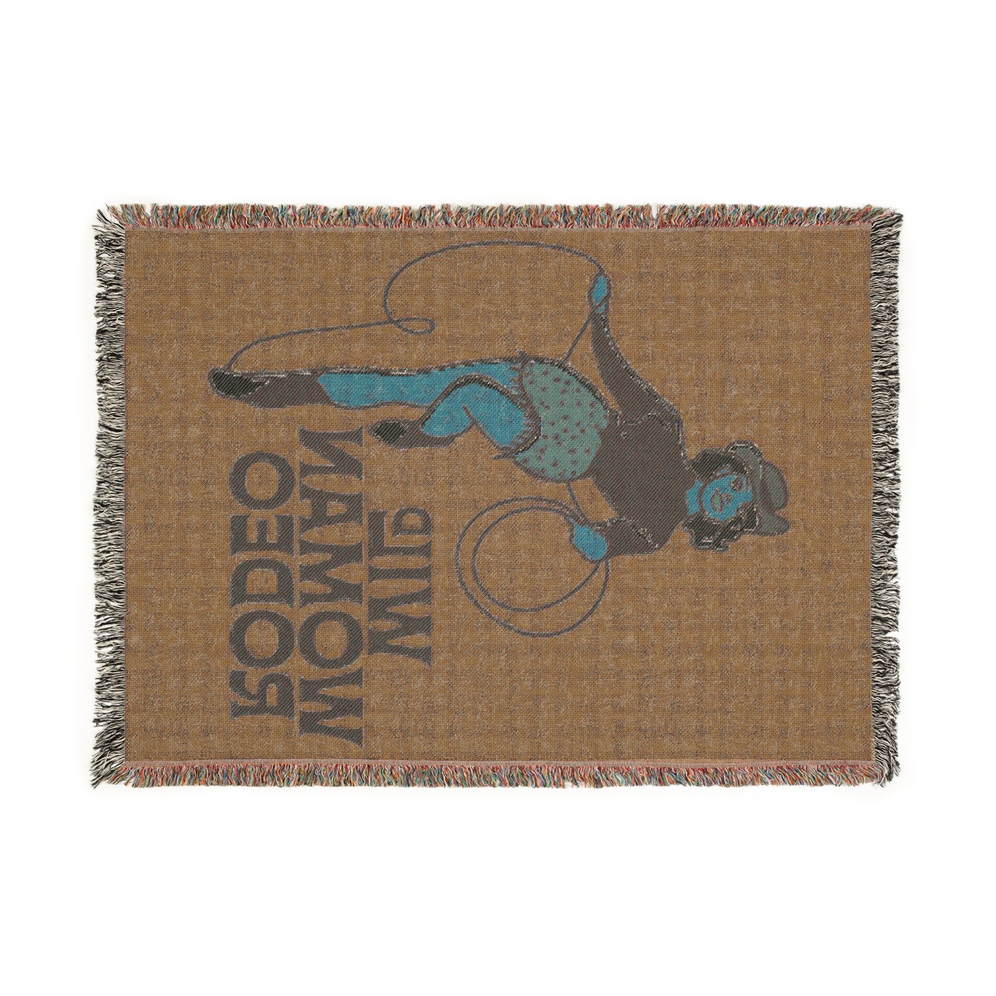 Wild Woman Rodeo Woven Blanket - Light Blue - miles to shore