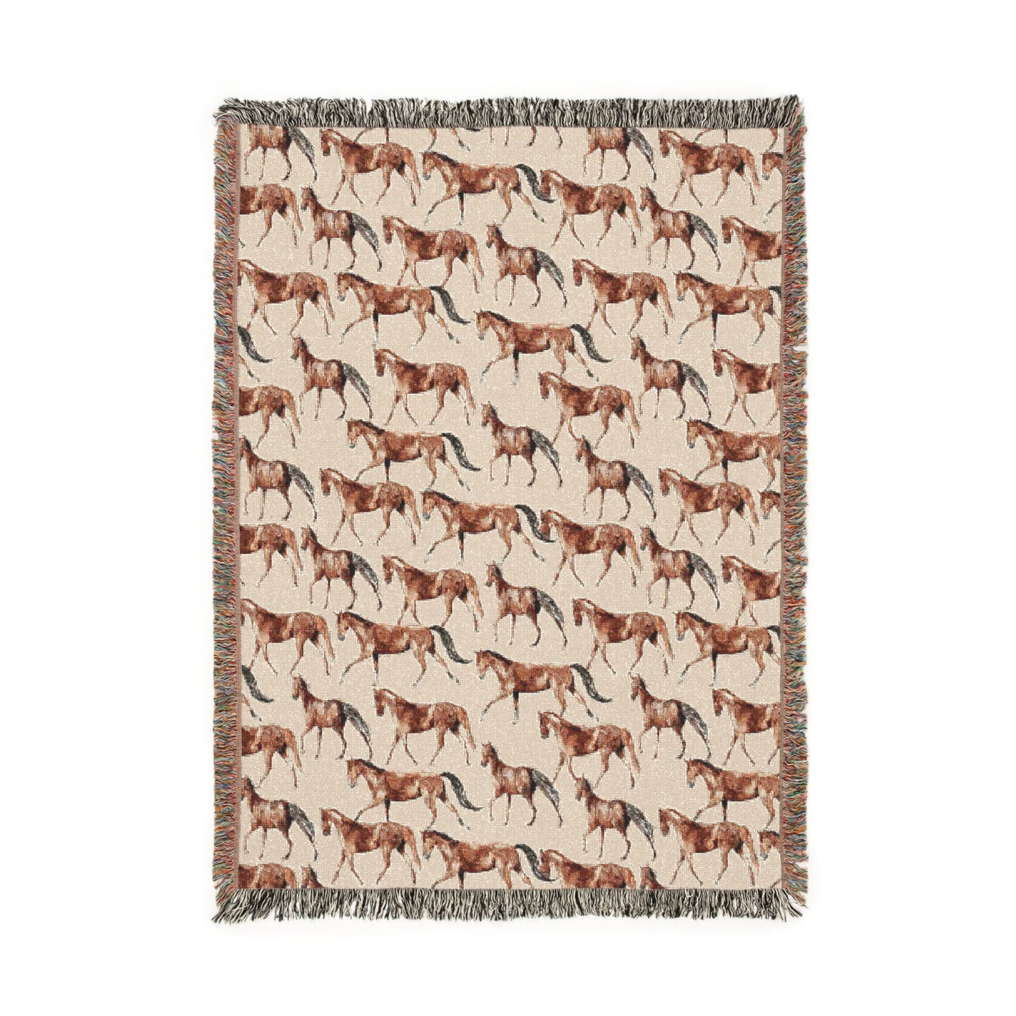 Horses Woven Blanket - miles to shore