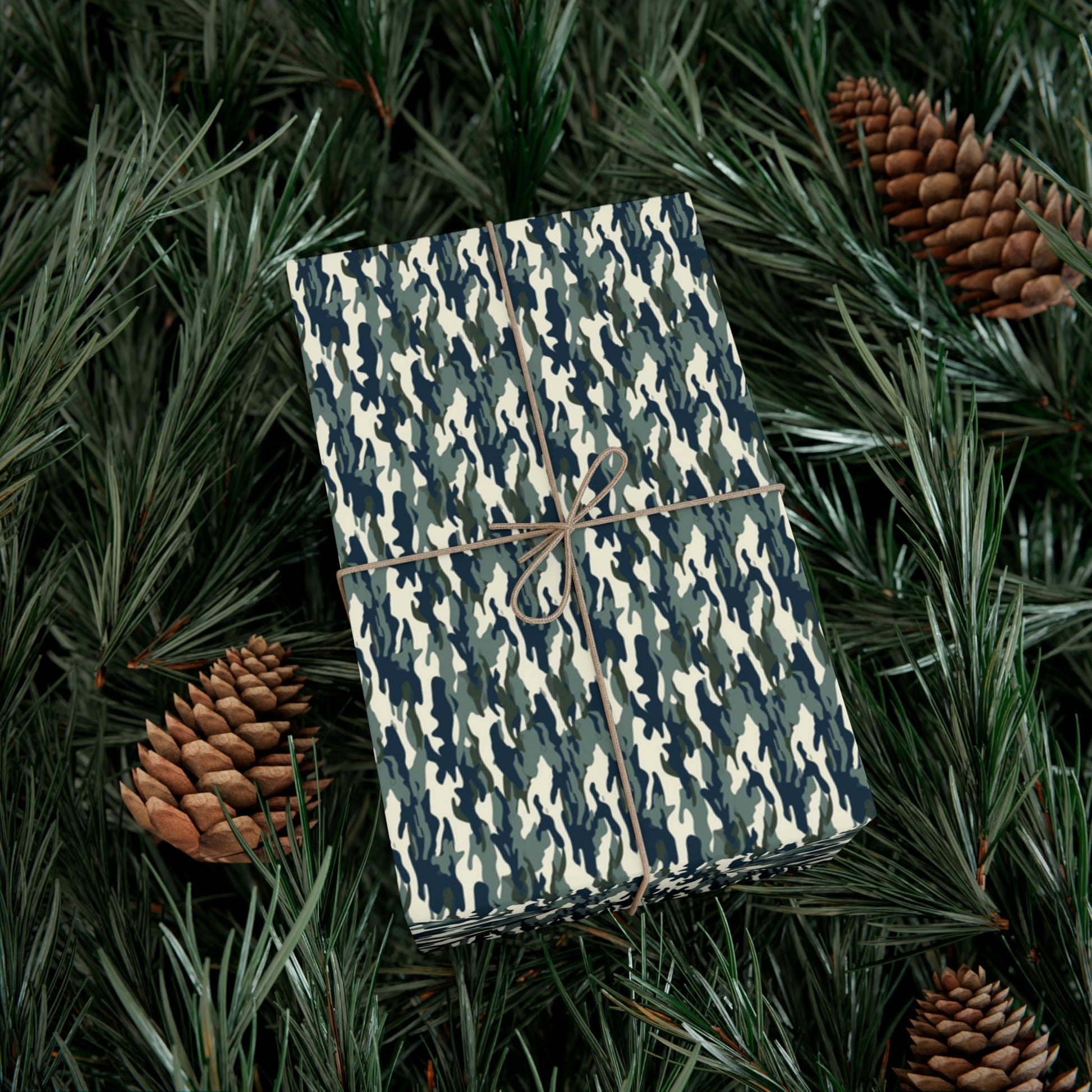 Green Military Camo Gift Wrap Paper - miles to shore
