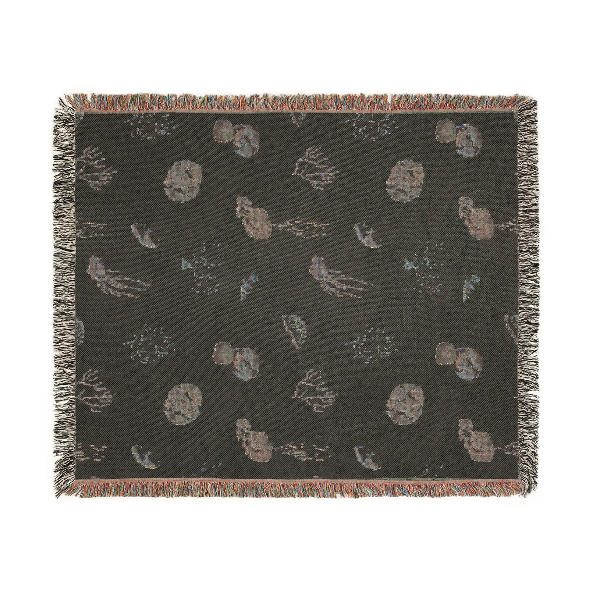 Water Coral and Shells Woven Blanket - miles to shore