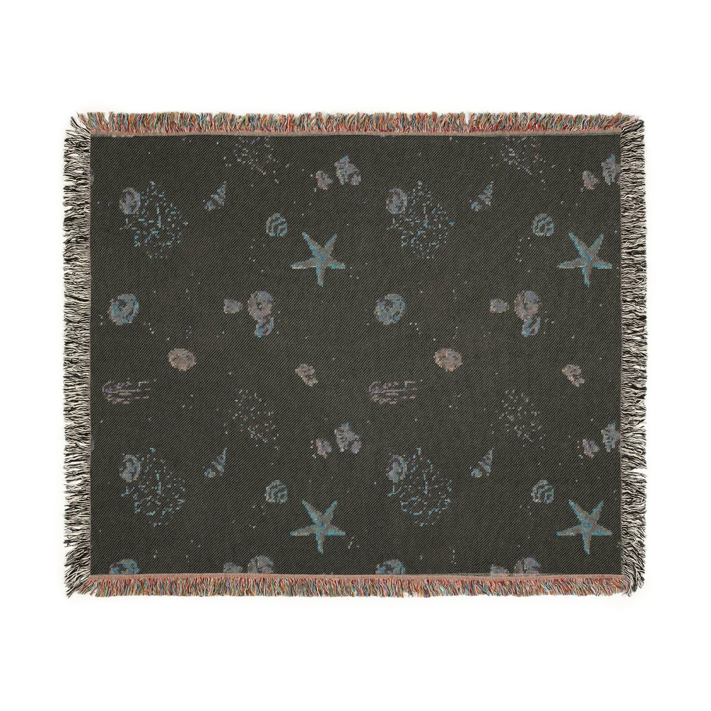 Sand Coral and Shells Woven Blanket - miles to shore