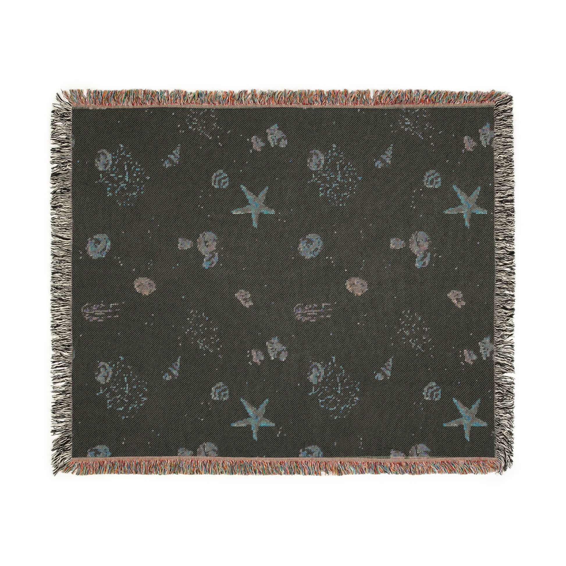 Sand Coral and Shells Woven Blanket - miles to shore
