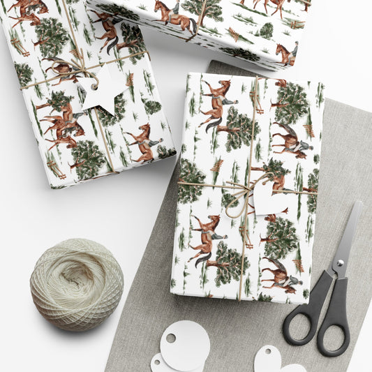 Horse and Trees Gift Wrap Papers - miles to shore