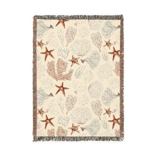 Coral Woven Blanket - miles to shore