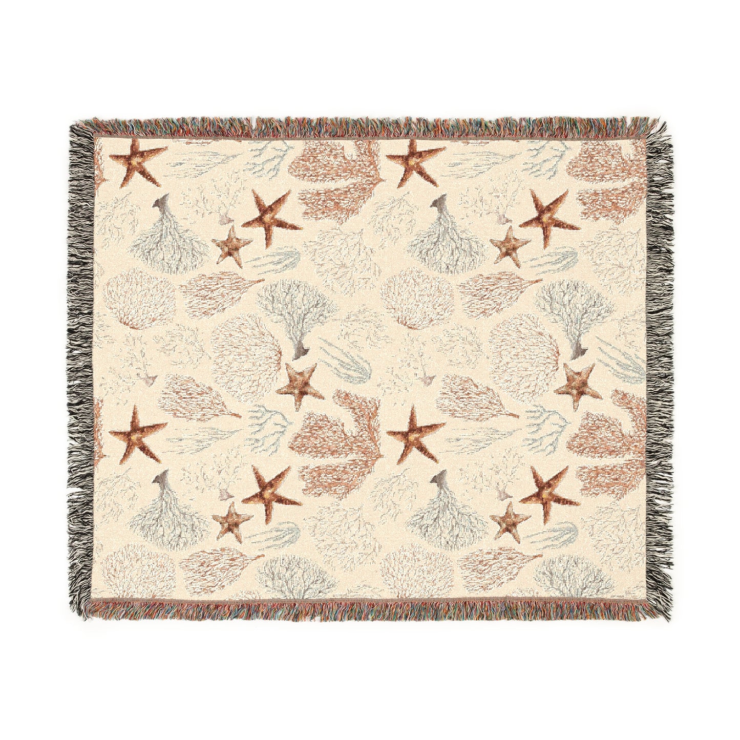 Coral Woven Blanket - miles to shore