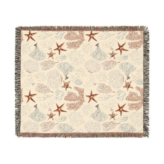Coral Woven Blanket - miles to shore