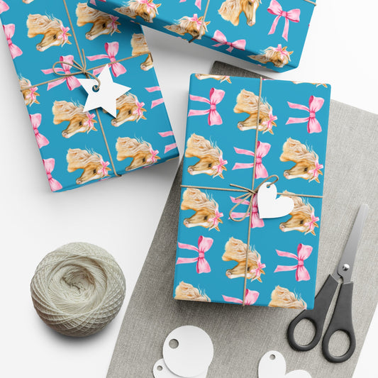 Horses and Bows Coquette Gift Wrap Papers - miles to shore