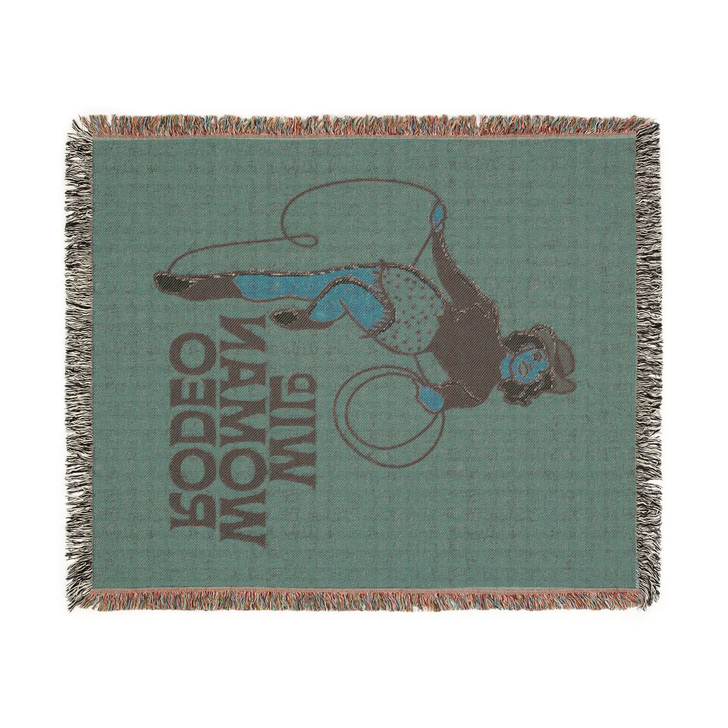 Wild Woman Rodeo Woven Blanket - Orange - miles to shore