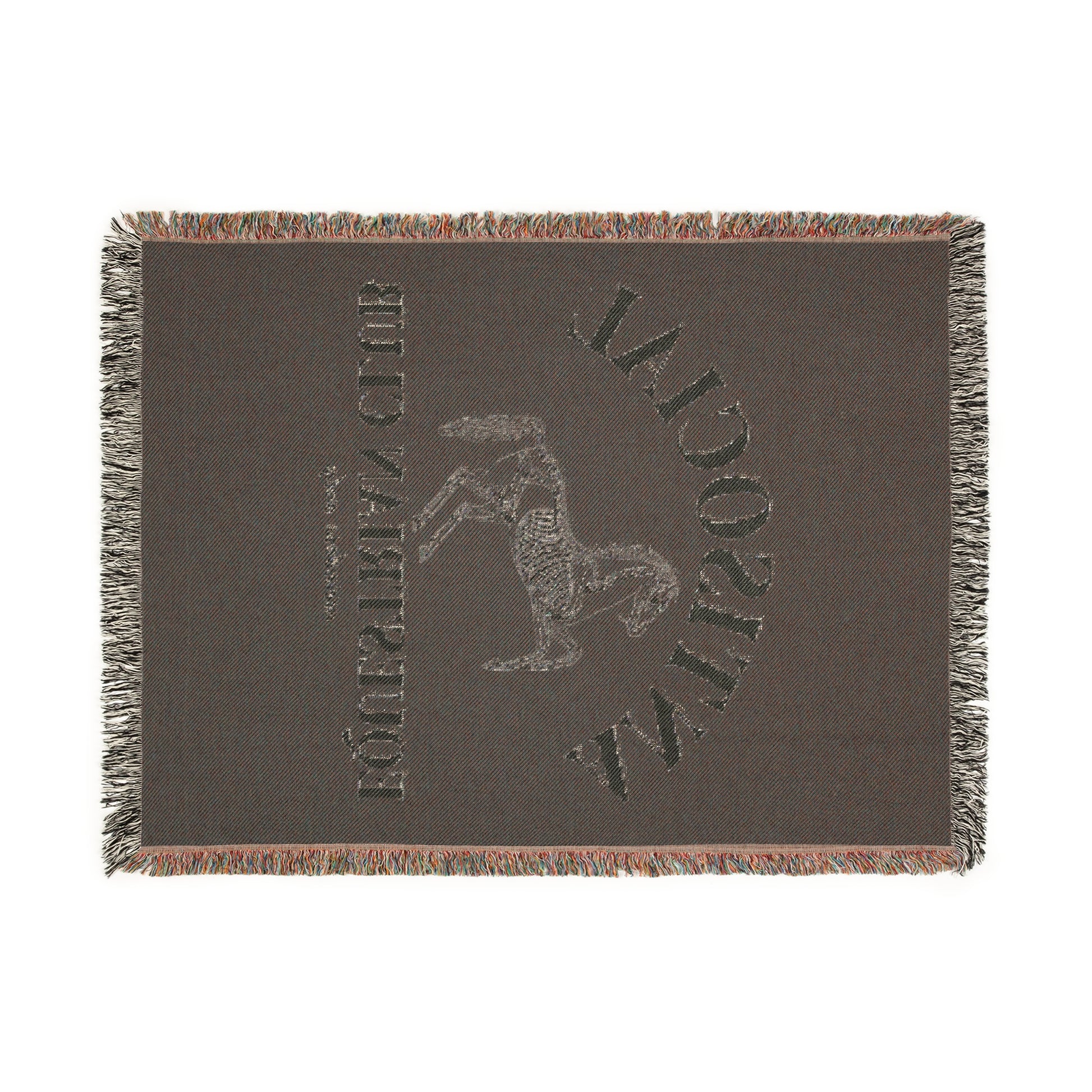 Antisocial Equestrian Club Skeleton Horse Woven Blanket - miles to shore