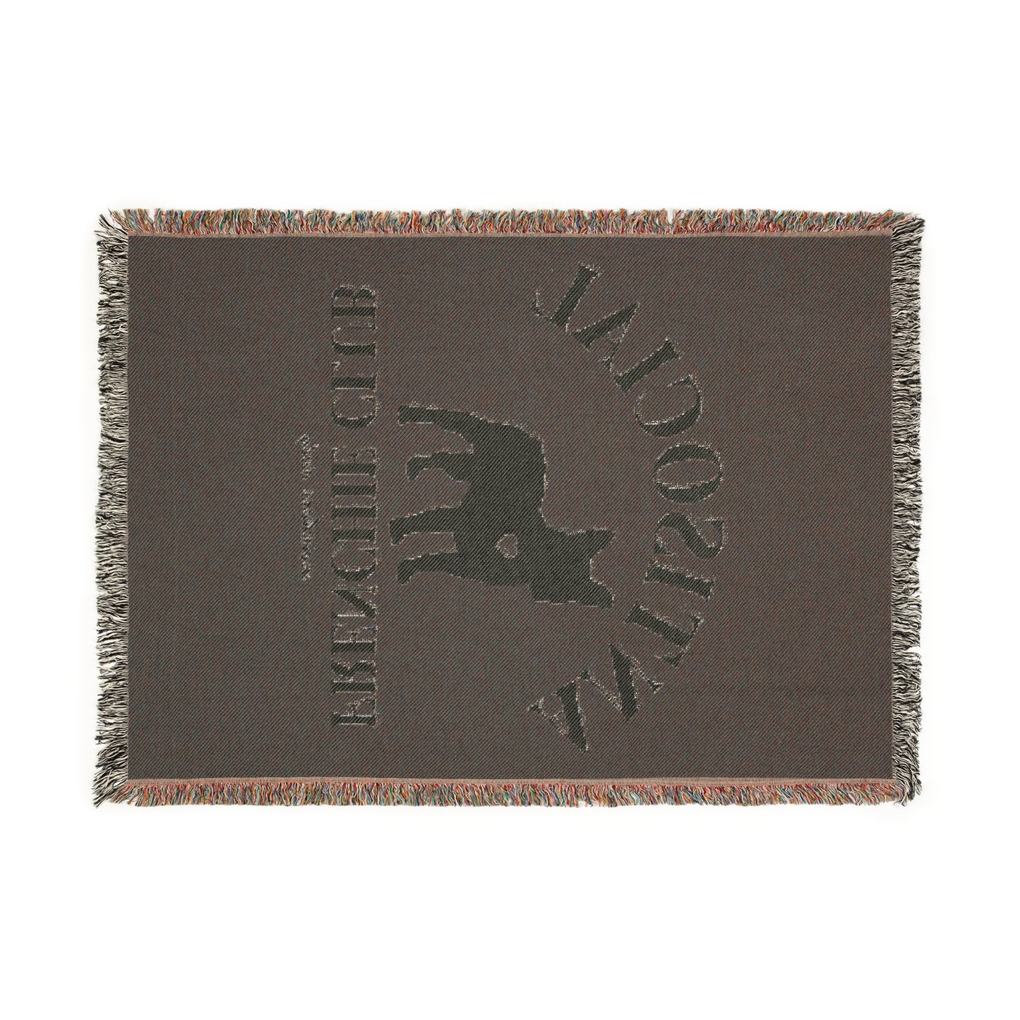 Antisocial Frenchie Club French Bulldog Woven Blanket