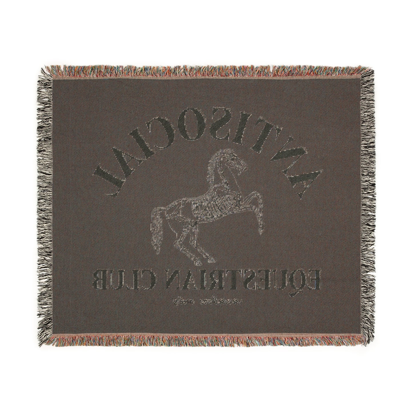 Antisocial Equestrian Club Skeleton Horse Woven Blanket