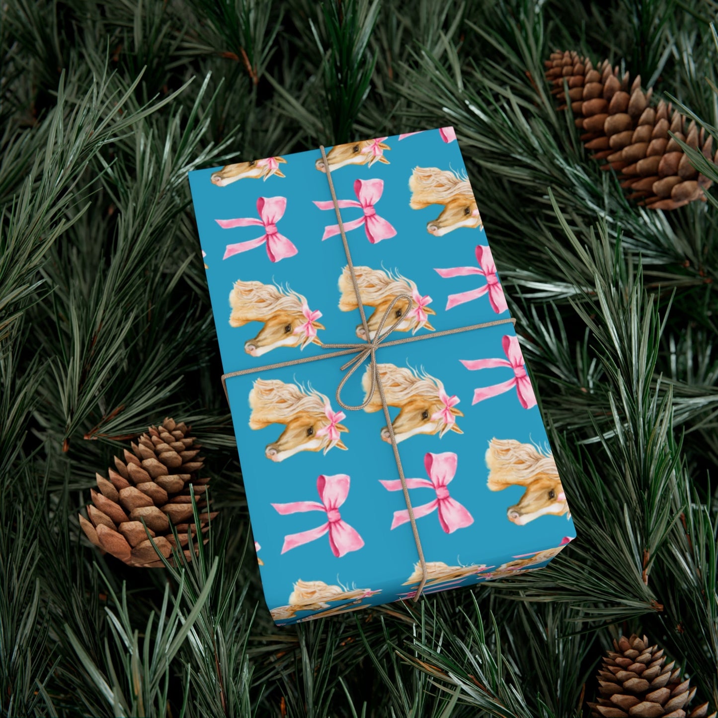 Horses and Bows Coquette Gift Wrap Papers - miles to shore