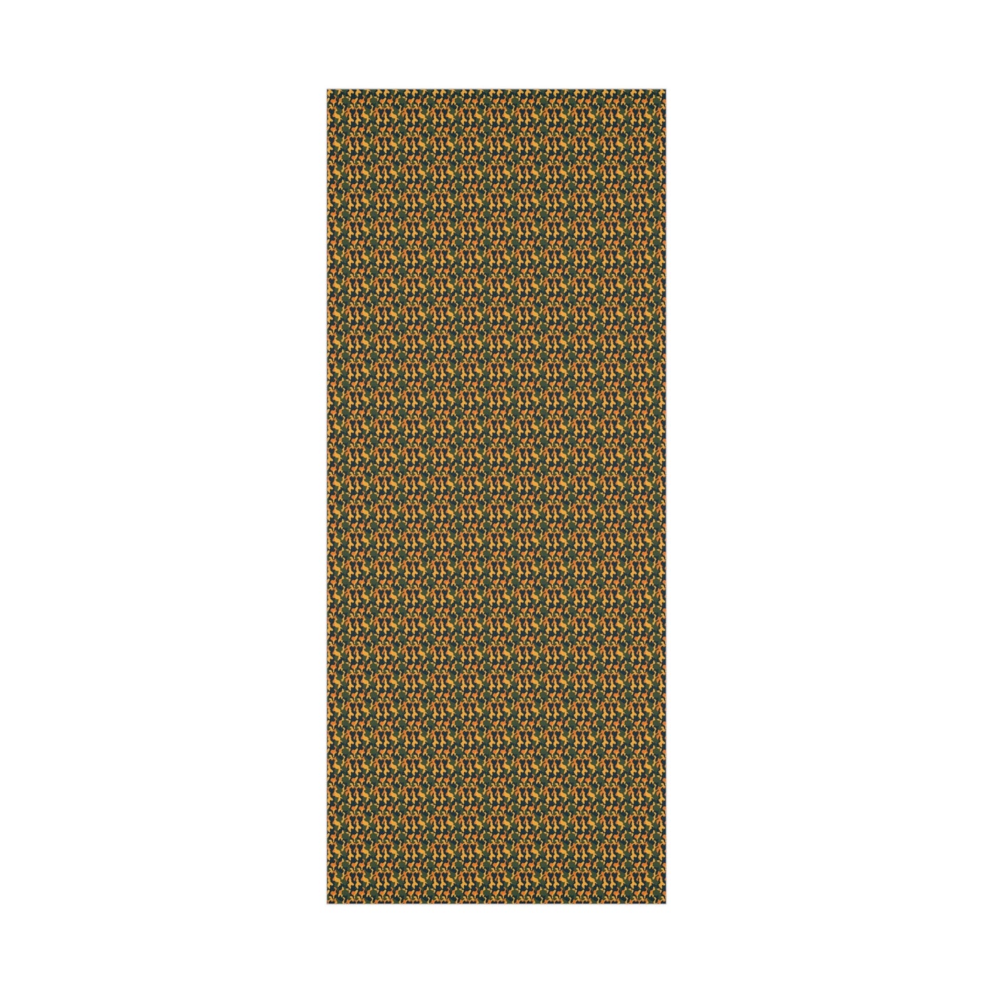 Orange Green Military Camo Gift Wrap Paper