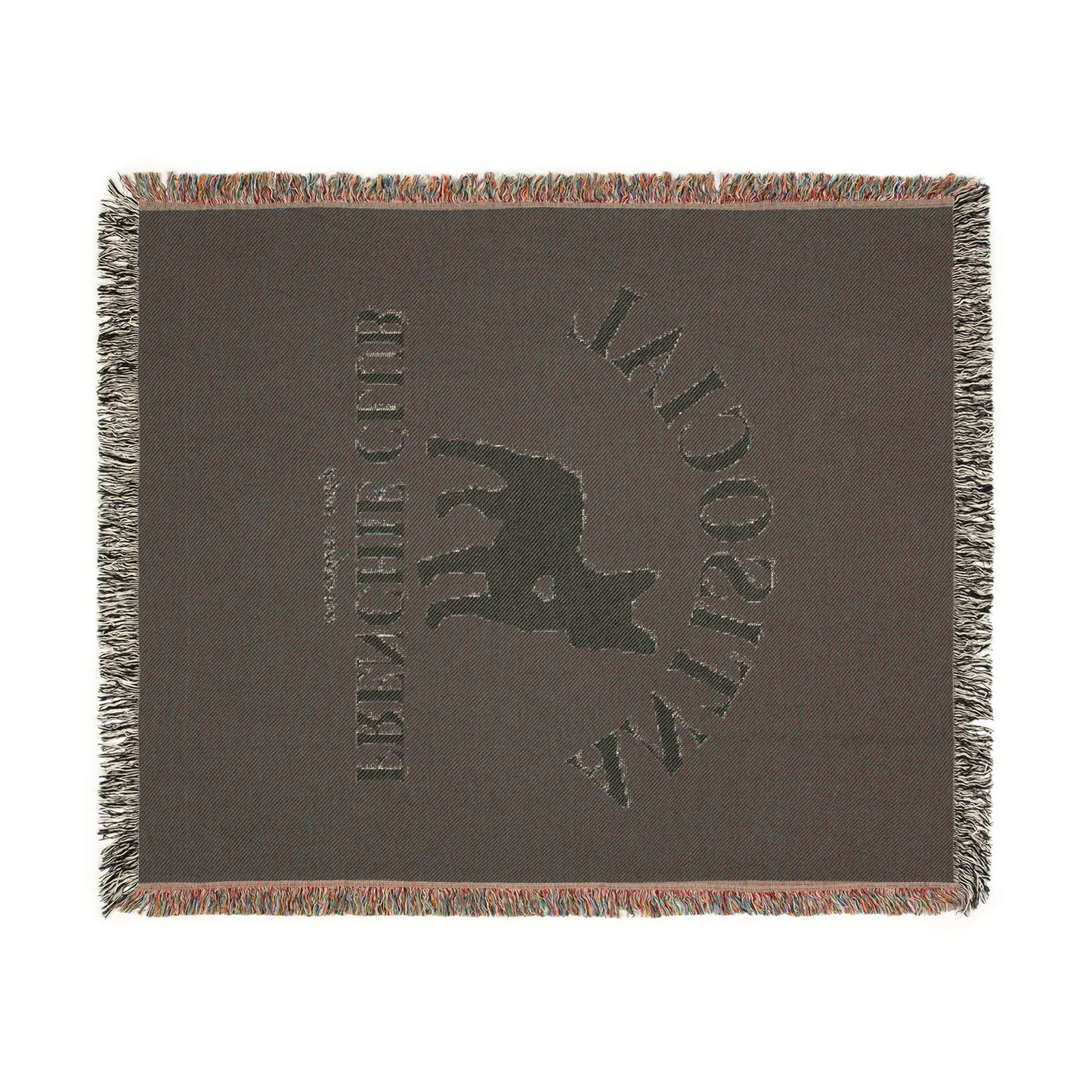 Antisocial Frenchie Club French Bulldog Woven Blanket