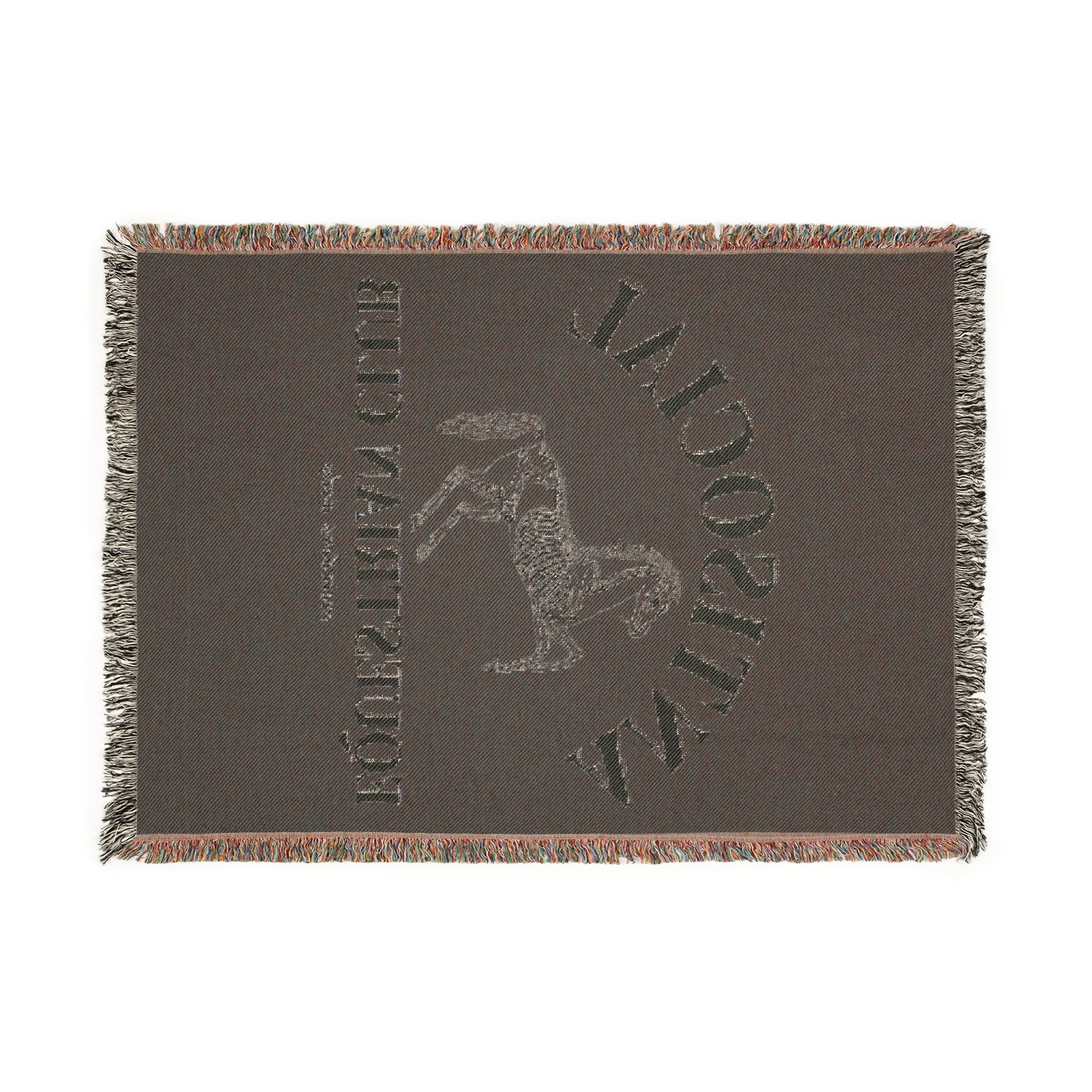 Antisocial Equestrian Club Skeleton Horse Woven Blanket - miles to shore