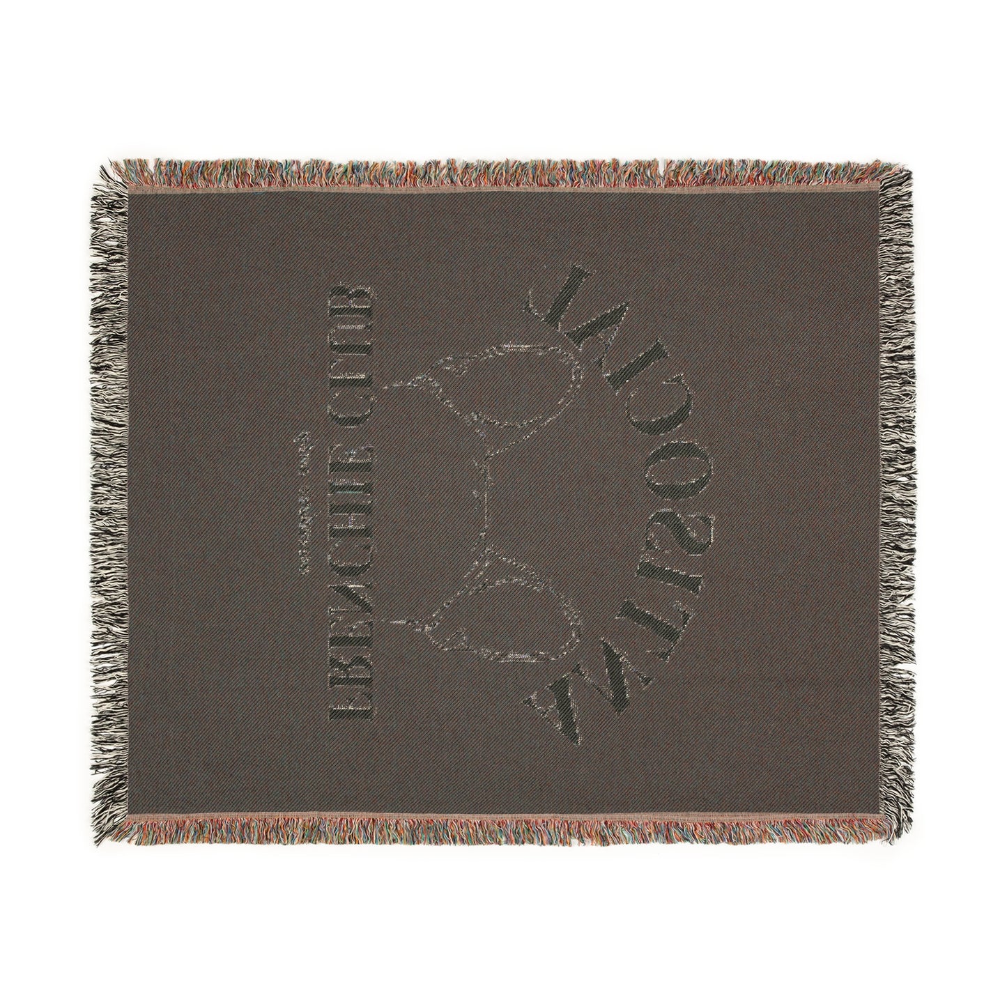 Antisocial Frenchie Club French Bulldog Ears Woven Blanket