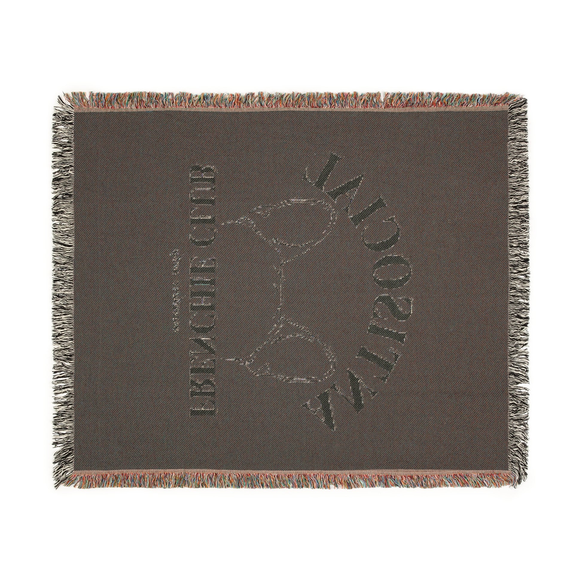 Antisocial Frenchie Club French Bulldog Ears Woven Blanket - miles to shore