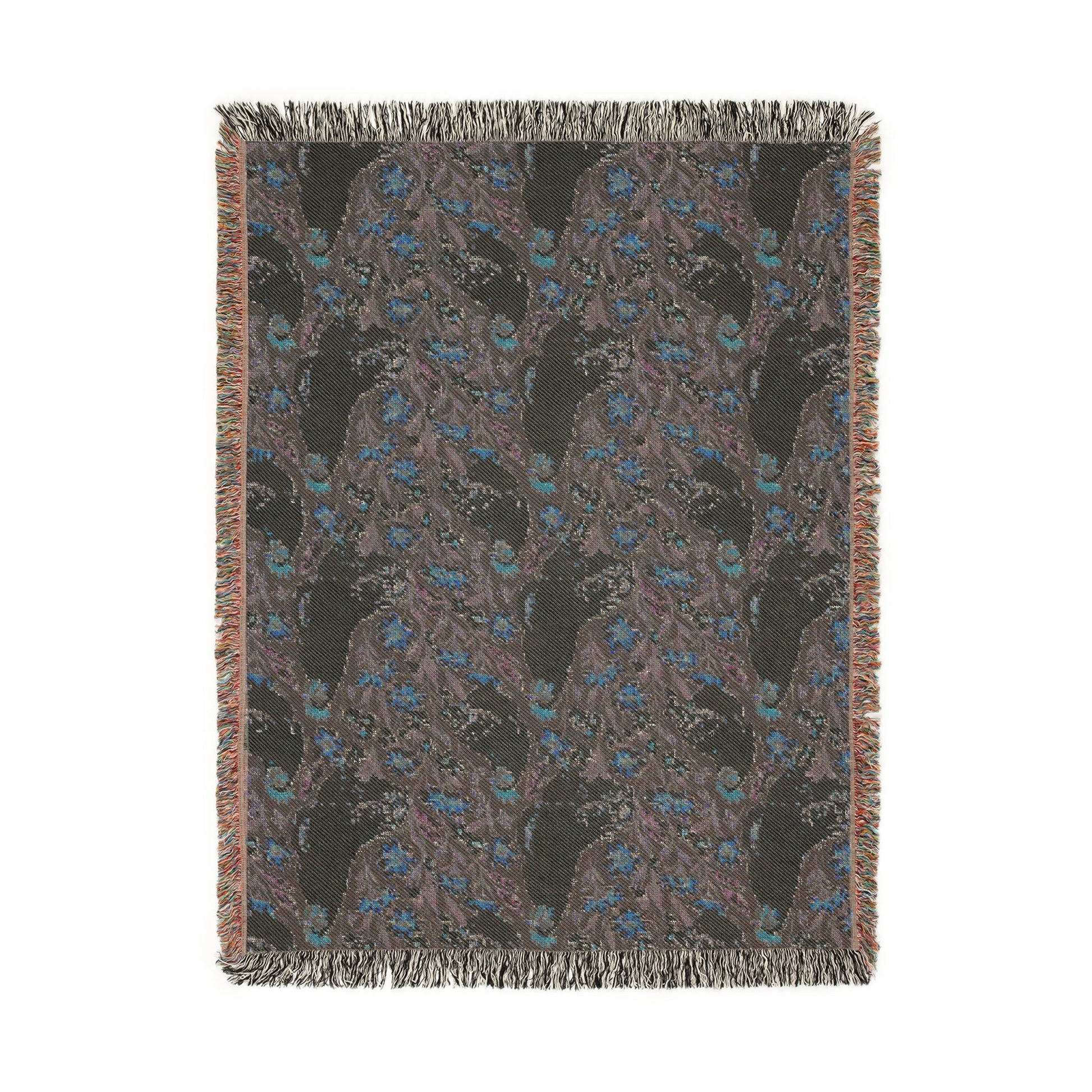 Chickens and Wild Flowers Woven Blanket - miles to shore