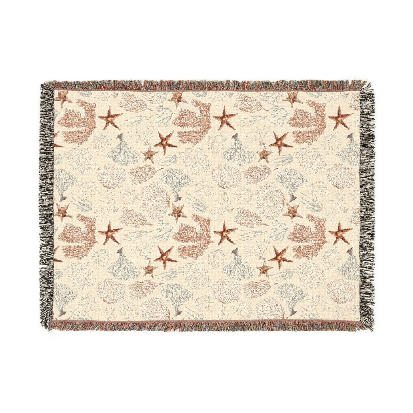 Coral Woven Blanket - miles to shore