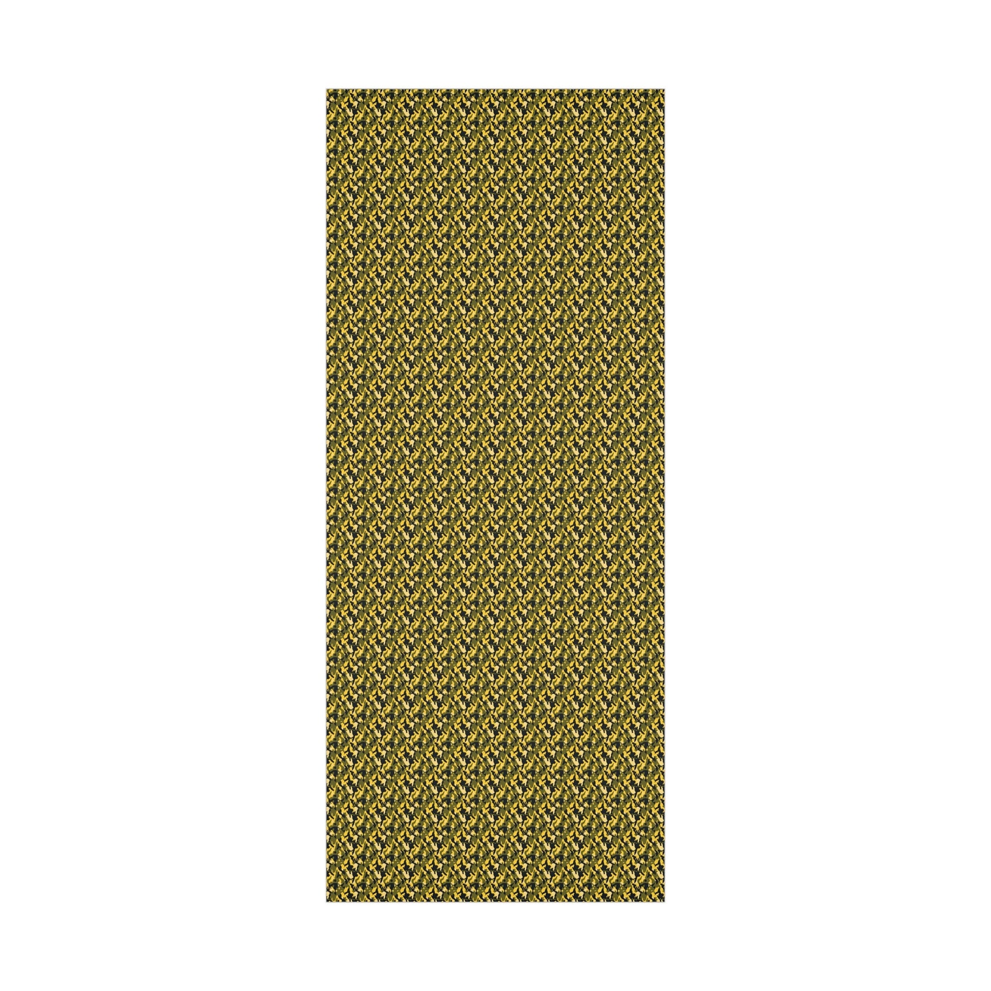 Yellow Green Black Military Camo Gift Wrap Paper - miles to shore