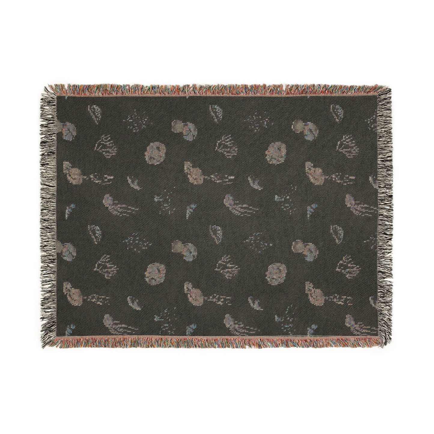 Water Coral and Shells Woven Blanket - miles to shore