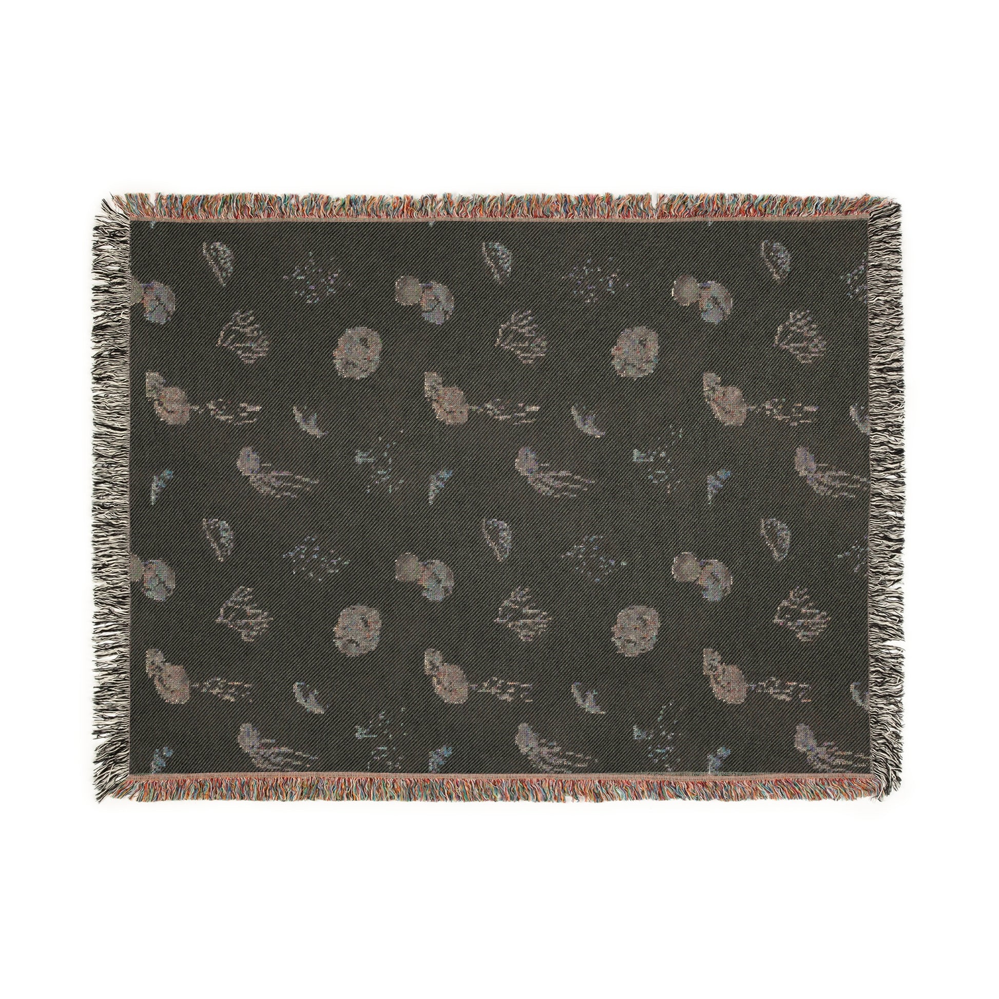 Water Coral and Shells Woven Blanket - miles to shore