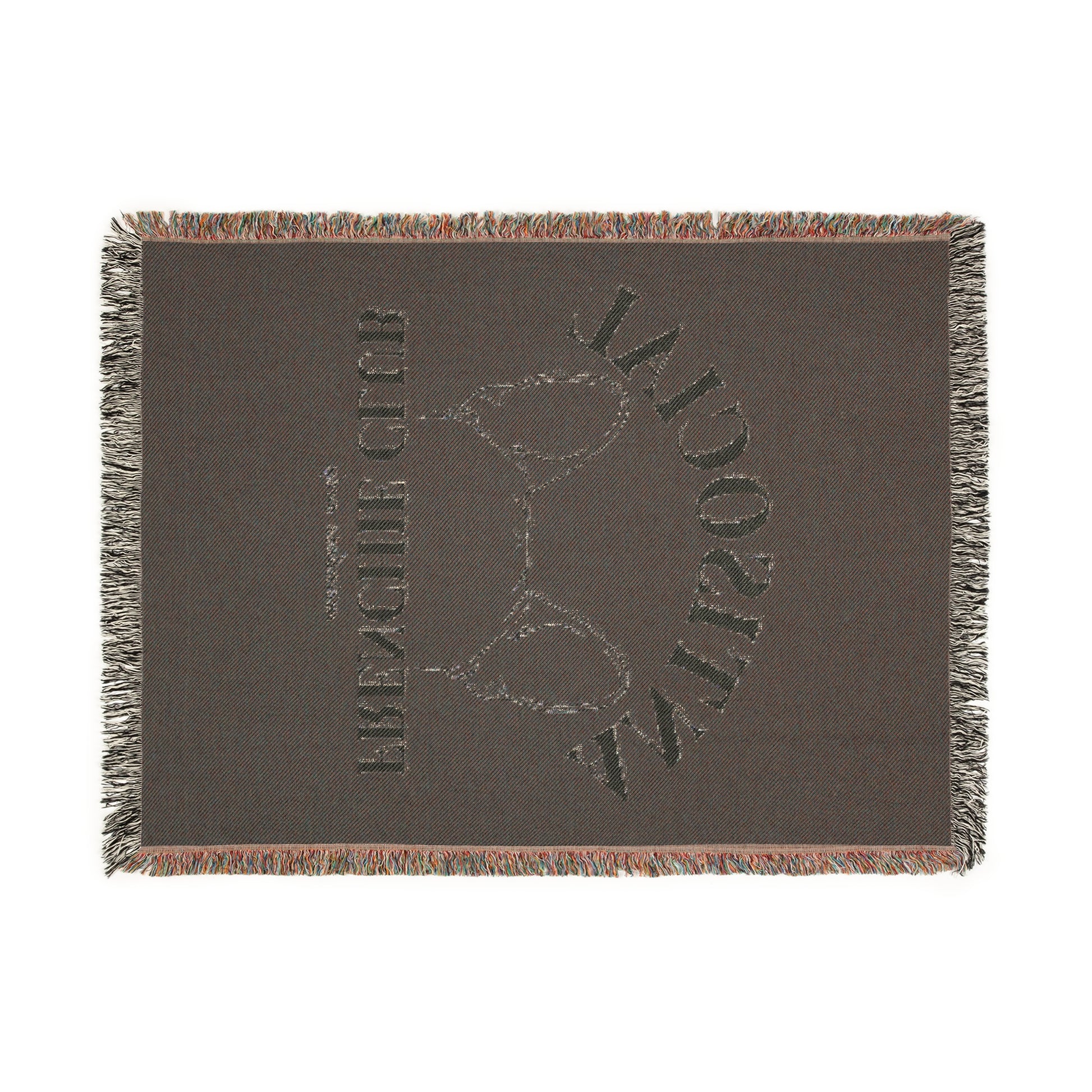 Antisocial Frenchie Club French Bulldog Ears Woven Blanket - miles to shore