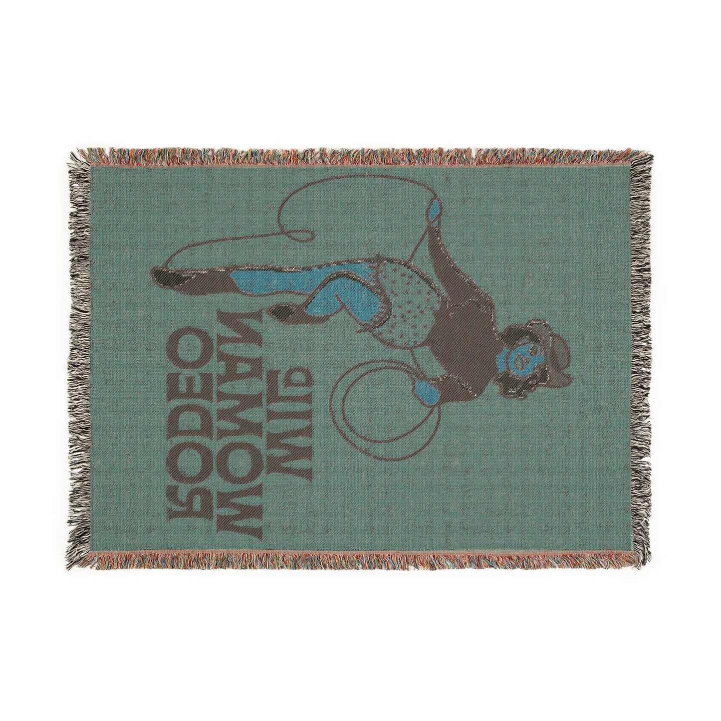 Wild Woman Rodeo Woven Blanket - Orange