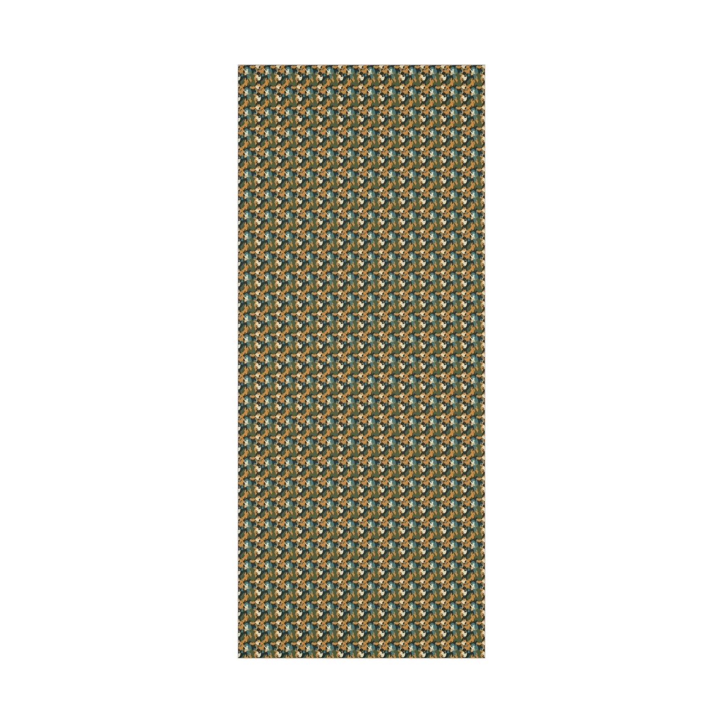 Orange Green Blue Smudge Military Camo Gift Wrap Paper