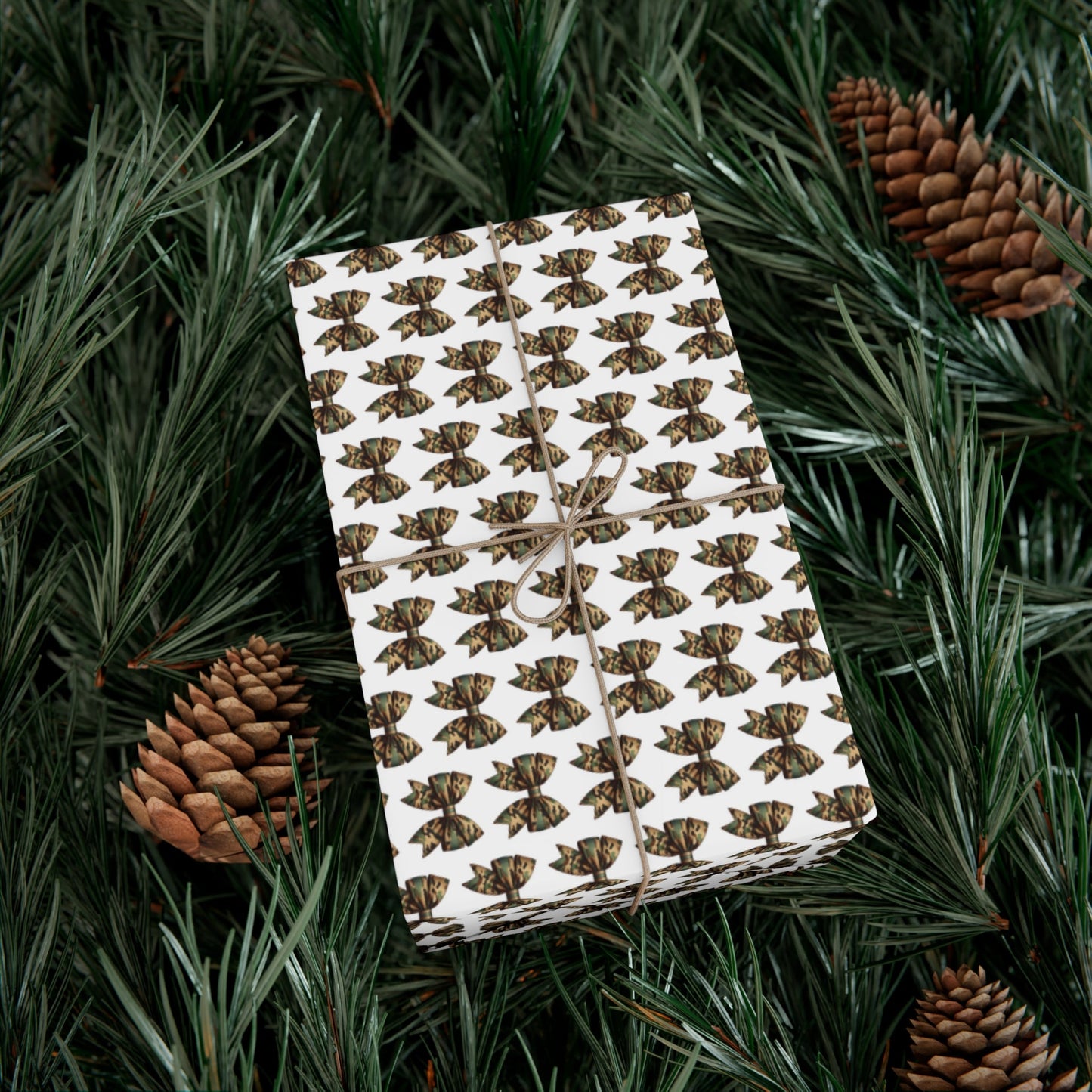 Camo Bows Gift Wrap Papers