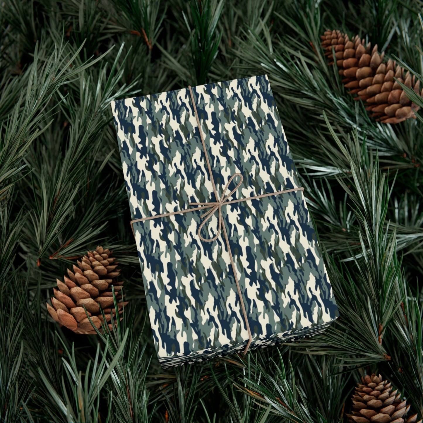 Green Military Camo Gift Wrap Paper