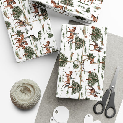 Horse and Trees Gift Wrap Papers