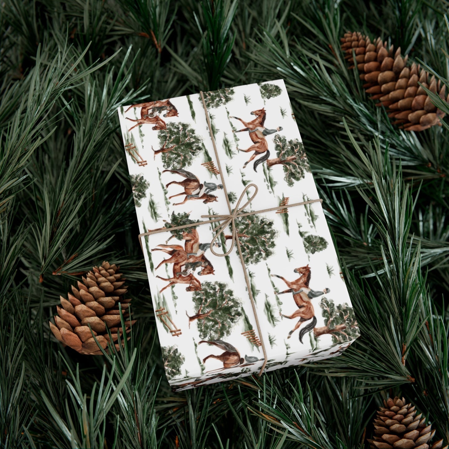 Horse and Trees Gift Wrap Papers