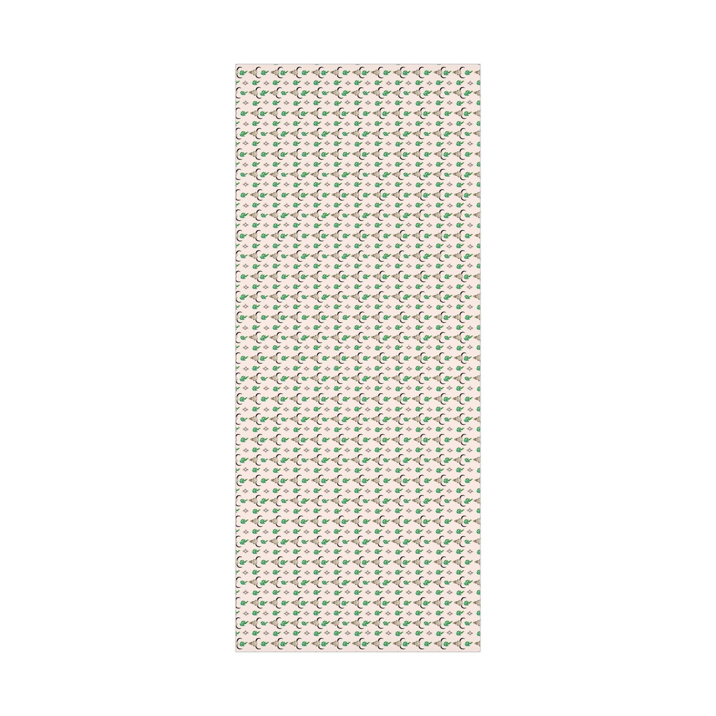 Western Steer Skull and Cactus Gift Wrap Paper