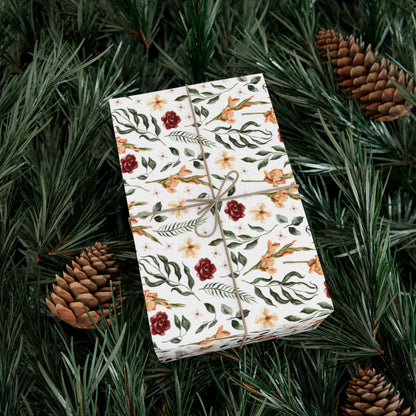 Fall Flowers Gift Wrap Papers