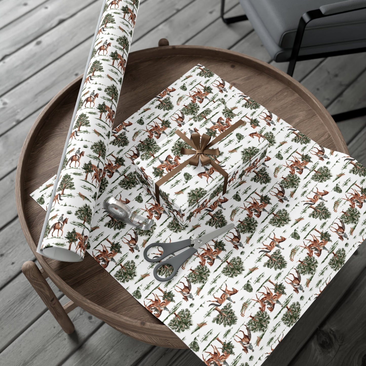 Horse and Trees Gift Wrap Papers