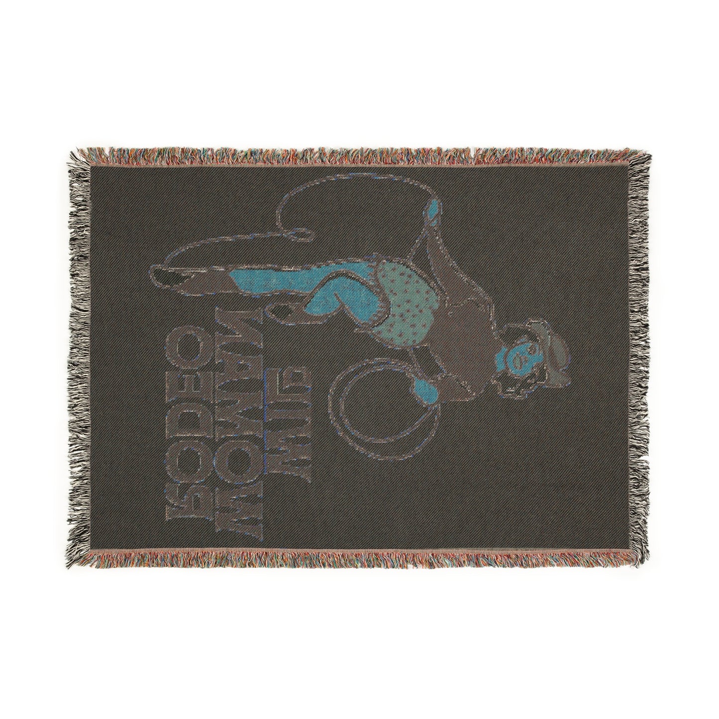 Wild Woman Rodeo Woven Blanket - Yellow